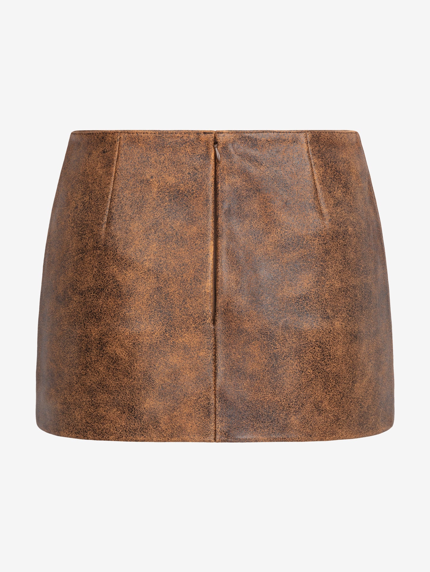 WESTERN ANTIQUE MINI SKIRT IN LAMBSKIN